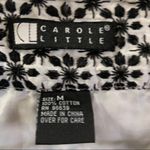 carole little Black/White Floral Embroidery Jacket M Photo 1