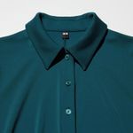 Uniqlo Crepe Jersey Mini Polo Dress Green NWT XS Photo 4