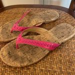 Jack Rogers pink stitch flip flop sandals size 6 Photo 3