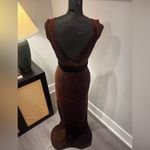 Rising International Artisan Style Brown Embroidered Maxi Dress Size Small Photo 5