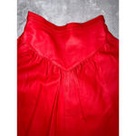 Women's COMINT Red Leather Mini Skirt S Photo 1