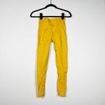 Set Active Women's Ribbed Detail Stretch High Waisted Seamless Leggings Yellow S Photo 0