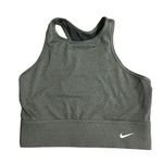 Nike  Sports Bra Cropped Tank Size Large Gray Athleisure Workout Active Swoosh Photo 0