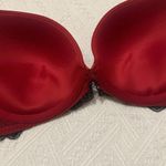 Cacique  Sz 40B Red With Black Lace Padded Underwire Bra Photo 7
