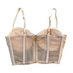 Y2K Charlotte Russe Lace Corset Bustier Light Blush Pink Size Small Photo 3