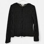 Casual Corner Stretch Women's Black Full Zip Cardigan Jacket Size M Size M Photo 0