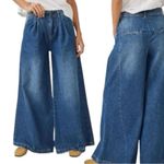 Free People  Equinox Denim Trousers Lake Life Blue 29 Wide Leg Jeans Slouchy Photo 3