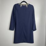 Lilly Pulitzer  Anastasia Stretch Dress Size 2 Navy Blue NEW Jeweled Shift Preppy Photo 5