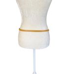 H&M  yellow leather adjustable skinny belt with gold buckle size small Photo 3