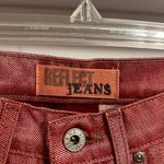 FINAL PRICE NWT Vintage Reflect Jeans Straight Wide Leg High Waisted Red Size 6 Photo 1