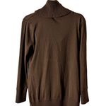 One A Brown XL Polyester Blend Cowl Neck Sweater Long Sleeve Ribbed Trim Womens Photo 1