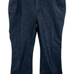 Apostrophe Flat Front Dark Blue Denim Trousers Crop Pants Size 12 Photo 0