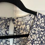 Rails  Sophia Romper in Navy Camellia Floral Buttons Waist Tie keyhole back Photo 5