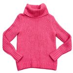 Banana Republic  Chunky Cable Knit Turtleneck Sweater Pink Italian Alpaca Yarn S Photo 1