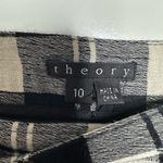 Theory NEW! Onella Black Cream Plaid Wool Blend Mini Skirt Size 10 Photo 3