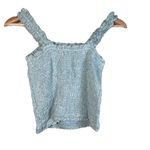 Abercrombie & Fitch Abercrombie Fitch Top Womens XS Blue Polka Dot Crop Tank Y2K Vintage Baby Blue Photo 1