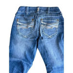 Ariat Real Denim Women's Blue Straight Leg Belt Looped Distressed Jean Size 28s Photo 1