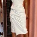 Chiara Boni  Hiroko One Shoulder Side Button Dress Photo 5