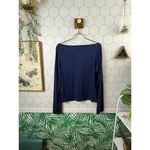 Abercrombie & Fitch  Y2K Navy Babydoll V-Neck Top - Size - Large Photo 2