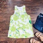 Diane Von Furstenberg  • Cheryl tank green floral silk sleeveless top Garden Lime Photo 2