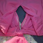 Karlie  Poplin Knot Cut-Out Maxi Dress. Size: Large. Color: Hot Pink. Photo 10