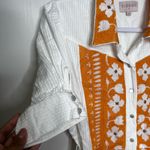 CIEBON Chic White and Orange Patterned Mini Dress Photo 5