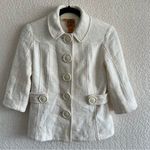 Tory Burch  Women’s Cream White Tweed Buttons Coat Blazer‎ Size 2 Photo 0