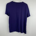 Maeve Anthropologie  Size Sm Top Navy Paisley Short Sleeve Crew Neck Tee Women’s Photo 7