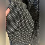 EUC Sweet Suit Black and White Square Patterned Blazer Adjustable Belt size 12 Photo 5