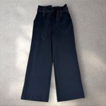 Anthropologie  MAEVE Irina Relaxed Ponte Black Wide Leg Belted Pants Size 8 Photo 2