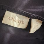 Chico's Chico’s Knit Kit Solid Zip Dress Navy Blue Size 2 Slimming Ruched Zipper Party Photo 2