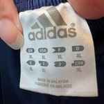 Adidas Women's Vintage Mesh Lined Track Pants Blue 3 White Stripes Zip Ankle XL Photo 12