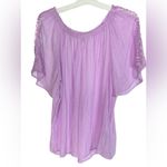 Zac and Rachel  Light Purple Blouse with Lace Sleeves Photo 3