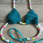 Eunoia crochet beaded strap bikini top Green Photo 2