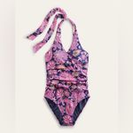 NWT Boden Levanzo Halter Tankini Top and Fold Bikini Bottom SET in Paisley Sz 10 Blue Photo 1