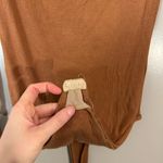 Alix NYC asymmetrical/ one shoulder Long Sleeve Bodysuit Brown Photo 1