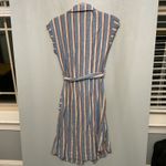 Monteau Striped Button Front Midi Shirt Dress with Belt Size S Photo 1