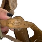 Franco Sarto  Mandi2 Suede Perforated Tan Peep Toe Heeled Slingbacks Sz 6.5 Photo 7