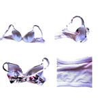 Cacique  Bra 40D Floral White Pink Black Lightly Lined Full Coverage Unde… Photo 9