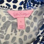 Lilly Pulitzer Fontaine Top Small High Tide Navy Heart And Sole Fish Print Beach Photo 5