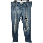 Abercrombie & Fitch  Boyfriend Straight Jeans Distressed Blue 8R Photo 2