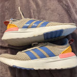 Adidas Racer TR21 Cloudfoam Women's Running Shoes Sneakers Beige Blue Photo 0