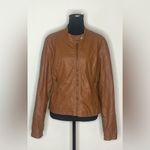 Bongo - Women's Brown Leather Jacket Size XL/EG Photo 2