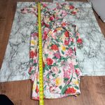 Old Navy  Fit & Flare Linen-Blend Maxi Dress Floral Boho Coastal Small pink green Photo 7