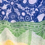 NWT Aaron Ashe Womens Large Midtown tank tunic Top blue yellow geometric Photo 7