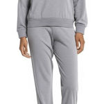 LIVE LOVE LOUNGE Light Gray Crew Neck Soft Loungewear Sweatshirt Size Medium Photo 0