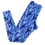 Kapalili Honolulu Clothing Hawaiian Blue Botanical Leggings Small/Medium NWT Photo 0