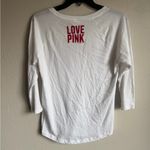 PINK - Victoria's Secret  NFL New England Patriots Glitter Logo White Tee Womens M Photo 4