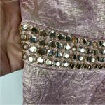 Carmen Marc Valvo  Pink Brocade Evening Dress Size 4 Photo 5