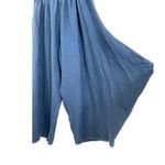 Bryn Walker Blue Linen Pullon Wide Leg Cropped Pants Pockets Size 3X Photo 2